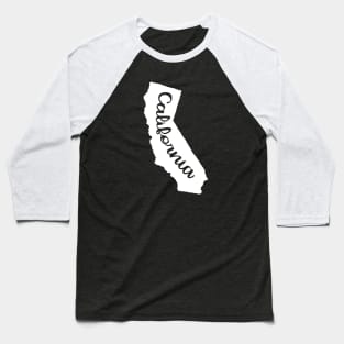 California State Map Baseball T-Shirt